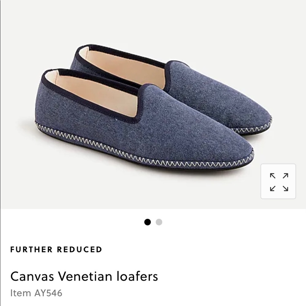 Adorable navy canvas slippers